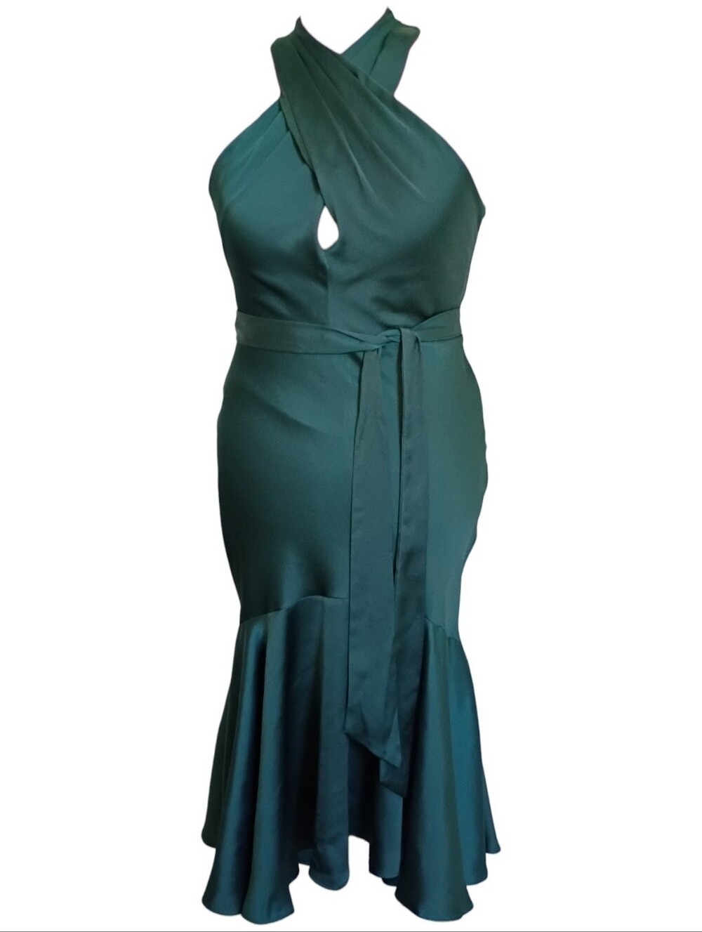 NWT Taylor Emerald Green Halter Dress